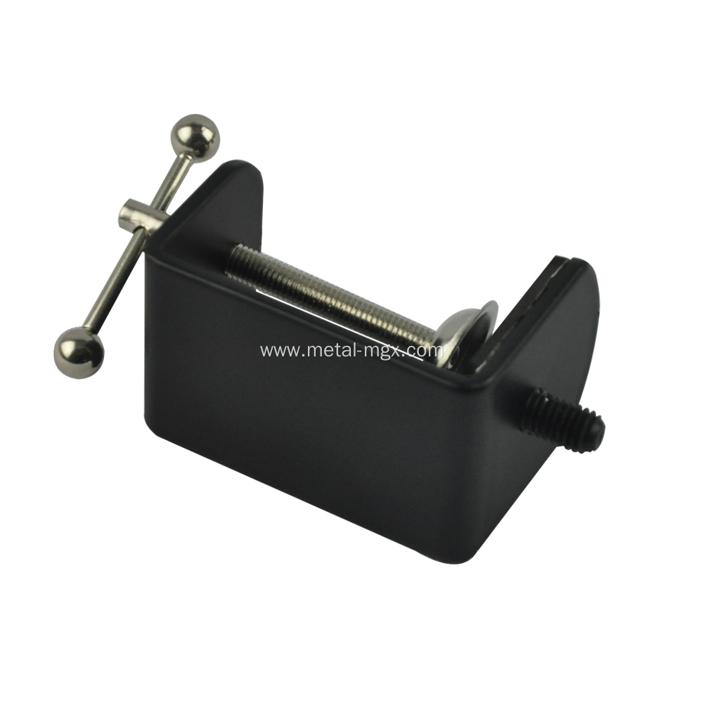 Black Powder Coating Metal Adjustable Desk C Clamp