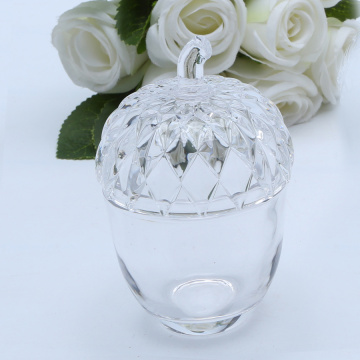 Wholesale High Transparency Glass Nut Shaped Candy Jars