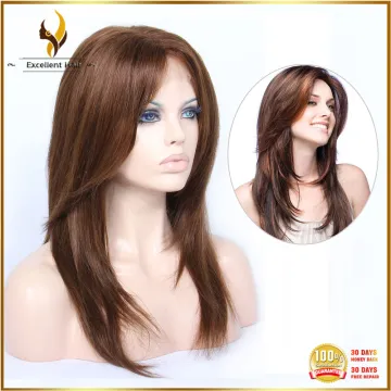 Custom blonde brazilian hair 2#/4# mix color full lace wig
