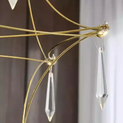 Simple Personalized Creative Hanging Lamp: Designer Luxury Crystal Chandelier for Restaurant Front Desk - Special Price