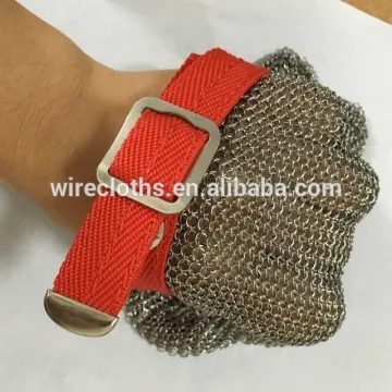 Protective stainless steel cut resistant five finger gloves