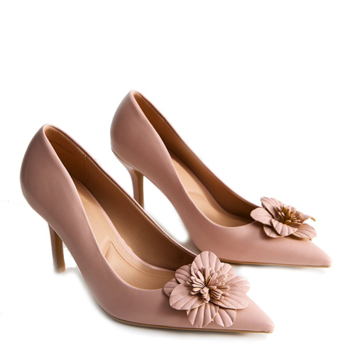 Elegant Women's Stiletto Heels with Flower Decor