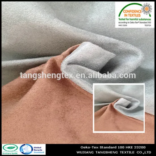 100%Recycled polyester microfiber suede fabric