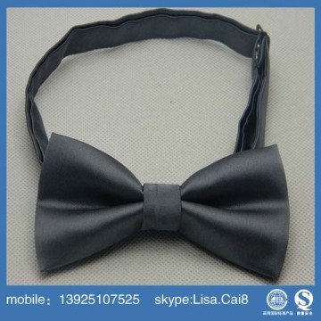 Fashion Bowtie Adjustable Wedding Party Solid Satin bow tie