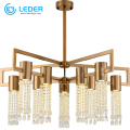Illuminazione a lampadario circolare con perline LEDER