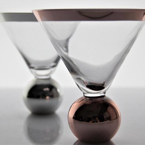 Red Wine Glasses stemless martini cocktail glasses set with ball base Factory