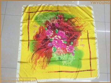 Wholesale new design silk Paisley square scarf