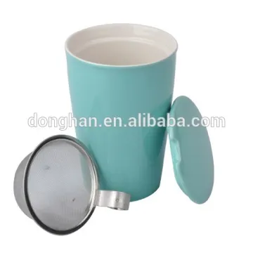 high quality wholesale creative cheap ceramic coffee mug with stainless filter