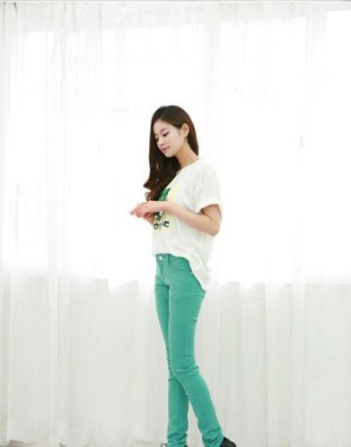 cotton lady sexy fitting coloured skinny woman leggings