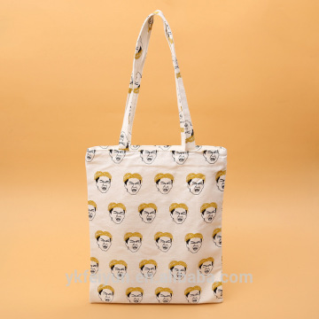 Fashionable canvas tote bag zipper canvas bag large shopping bag