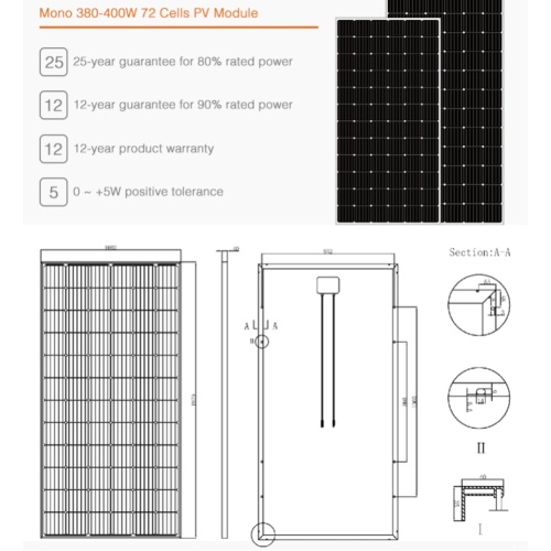 10kW Solar Energy System with Monocrystalline 300W Solar Panels