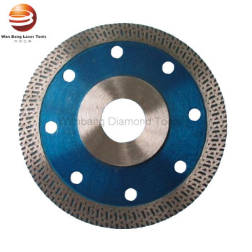 Hot pressed sintered continuous turbo saw blade for ceramic stone and glass