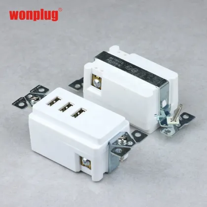 Wonplug OEM ODM Custom Cooper Wiring Devices 20 Amp White Decorator GFCI Outlet with USB