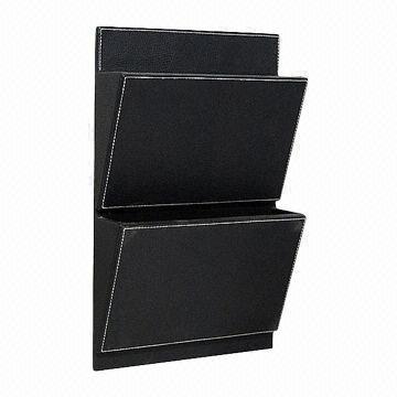 Hotel Supply Magazine Holder, Wrapped with Leather, Different Functions Available
