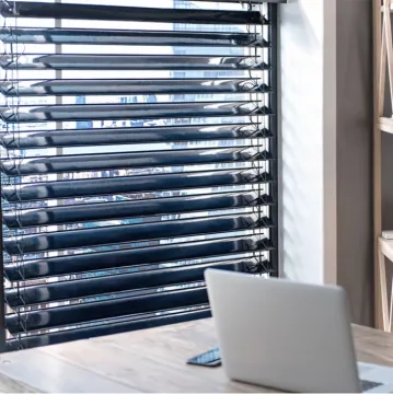 Smart Dual Solar Panel Powered Roller Blinds for Hotels and Blackout Shutters