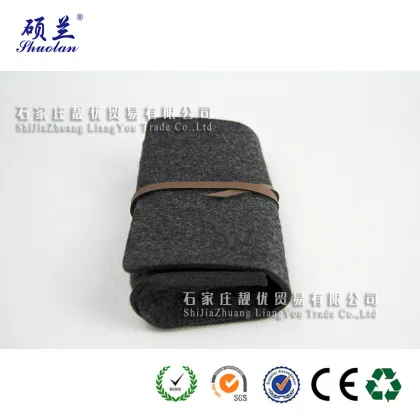 Charcoal color felt pencil bag
