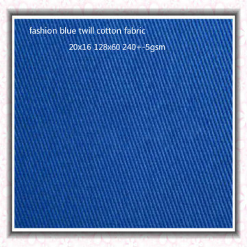 fashion blue twill cotton fabric