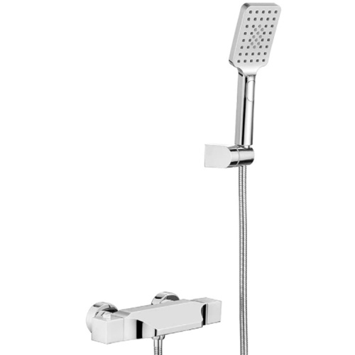 Thermostatic hot and cold shower bathtub faucet