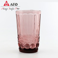 ATO تصميم رخيصة الأسرة الأرجواني شرب كوب الزجاج