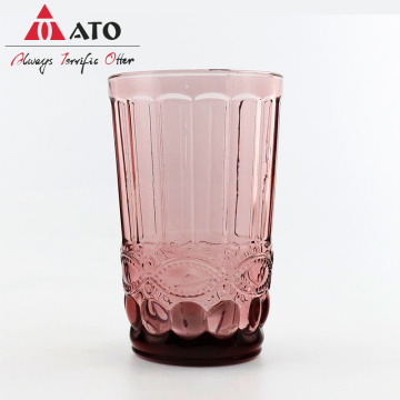 एटीओ डिजाइन सस्ते घरेलू बैंगनी पीने का ग्लास कप
