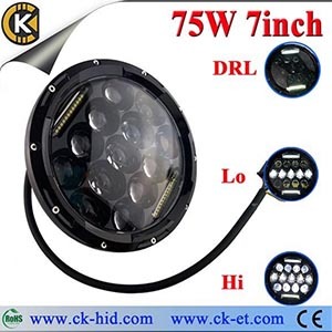 75w 7"led headlight for jeep wrangler with turn signal function