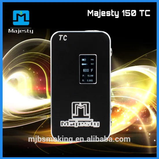 2015 Newest Temperature Control Box Mod Majesty 150w TC Box Mod Ecig 150W Box Mod Huge Vapor