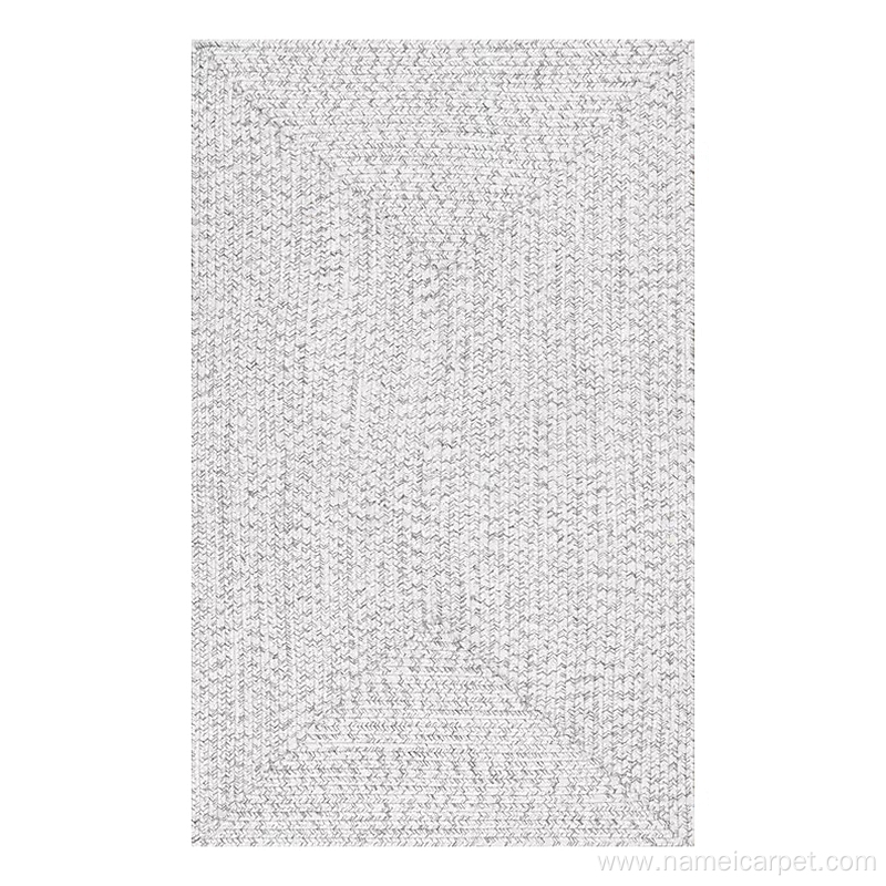 white colour polypropylene pp braided indoor outdoor rugs