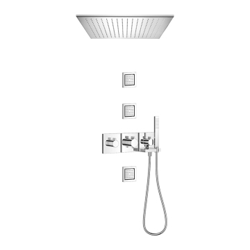 Thermostatic shower set for concealed installation