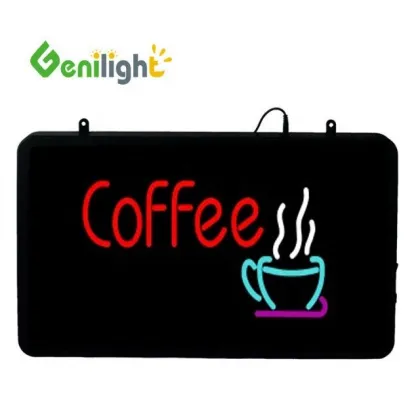 CE RoHS Certified Genilight 22x13 Inch LED Advertising Light Box - Espresso Neon Sign