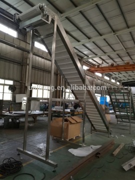 Food grade plastic modular belt climbing conveyor for fruit & vegetable cleaning