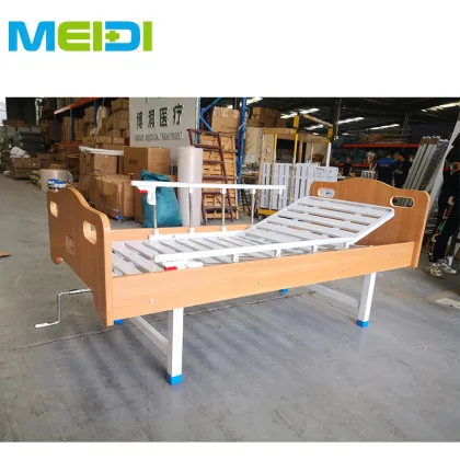 Wooden Patient Nursing Home Bed Flat Bed