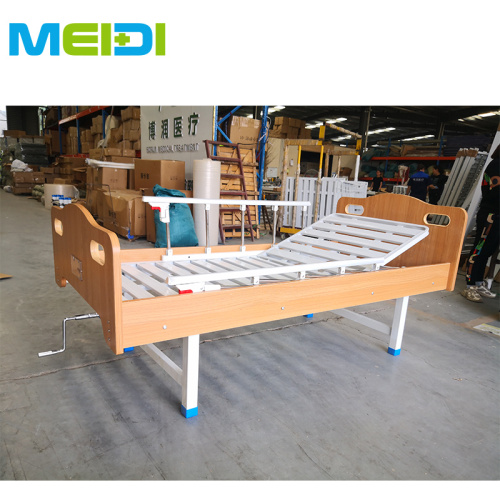 Wooden Patient Nursing Home Bed Flat Bed