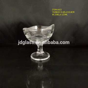 Drinking Glass Ice Cream Cup with crinkle pattern