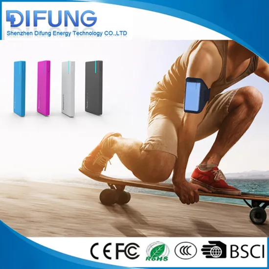 2016 Custom logo ultra thin battery mobile power bank