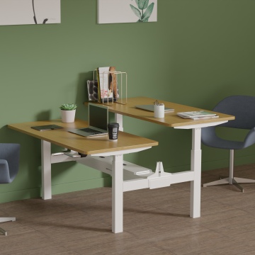 Adjustable Height Four-Motor Electric Sit-Stand Desk Frame: Modern Office Furniture for Computer Workstations