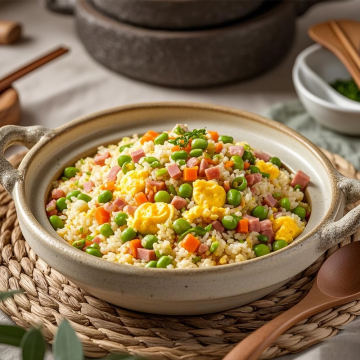 Arroz frito de vegetais