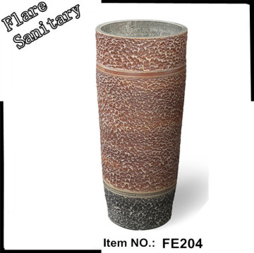 hot selling brown outdoor pedestal hand basin