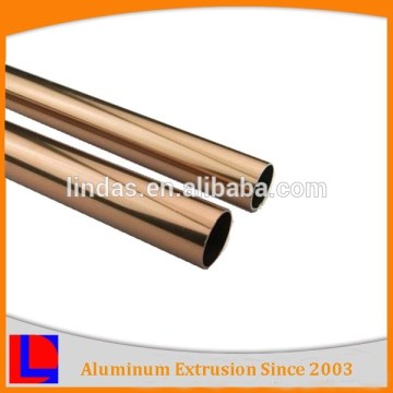 6063 6061 golden finish extrusion round polished anodized aluminum tube