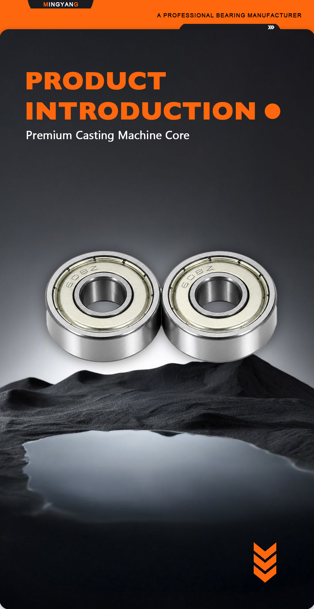 608‑ZZ 8×22×7mm Deep Groove Ball Bearing x
