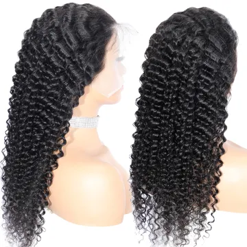 mink brazilian vendor jewish wig Indian temple hair processed virgin hair deep wave human hair lace frontal wig