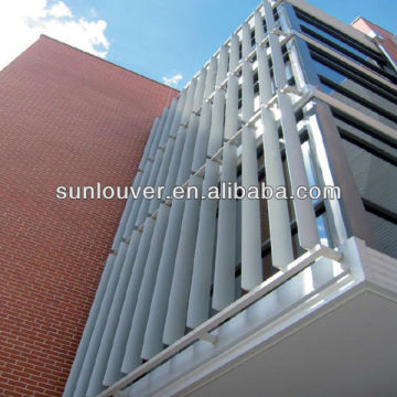 2014New design aerofoil aluminum sun louvers for facade with olive shape