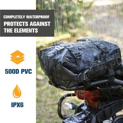 Durable Waterproof Motorcycle Trunk Bag - Moto Tail Bag for Rear Seat