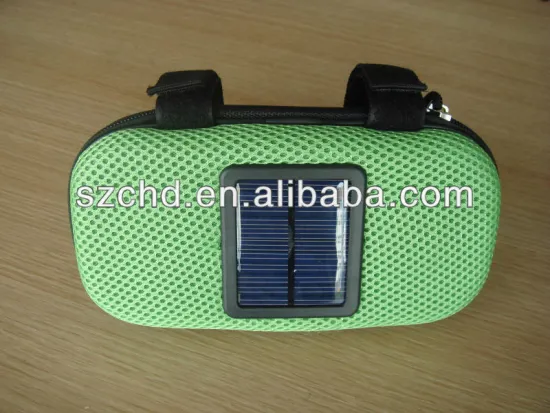 portable bicycle speaker bag with solar charger for ipod for travel