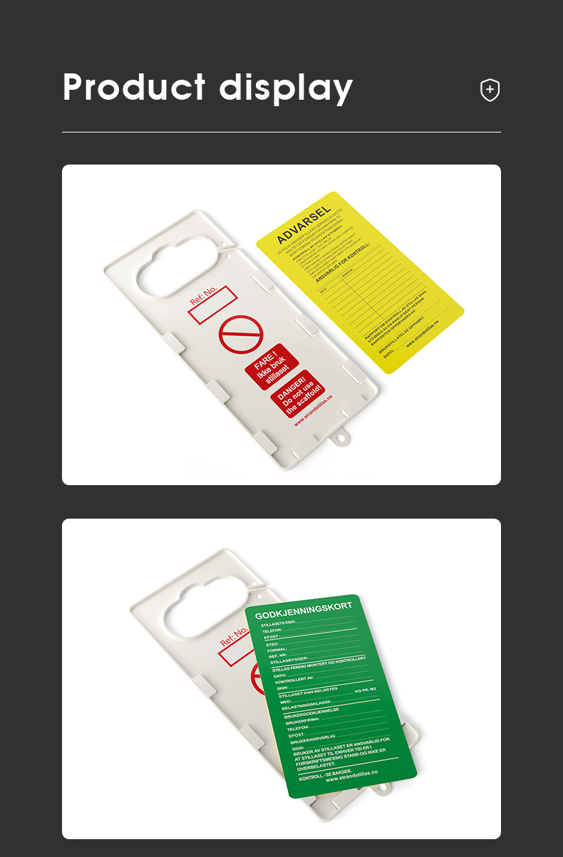 Lockout Tagout Equipment: Scaffolding Inspection Tag With Pvc Internal ...