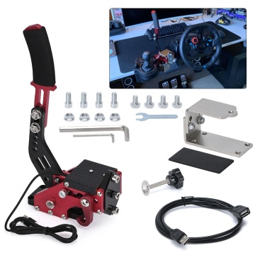 14Bit PC USB Handbrake for SIM Auto Racing Games G25/G27/G29 T500 Rally Adjustable for PC Windows DIRT RALLY