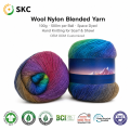 Fio misturado de lã/náilon 100g 500m tricô à mão gradiente tingido no espaço para cachecol xale OEM ODM OE super macio