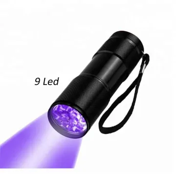 9 LED Ultraviolet UV Flashlight Torch for Urine Detection and Scorpion Hunting