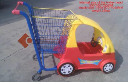 Colorful Mini Cute Kids Metal Shopping Trolley Wanzl Shopping Carts