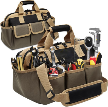 Large Capacity 600D Oxford Polyester Garden Tool Storage Bag with Multi-Pockets Hardware Gardening Tool Tote Bag