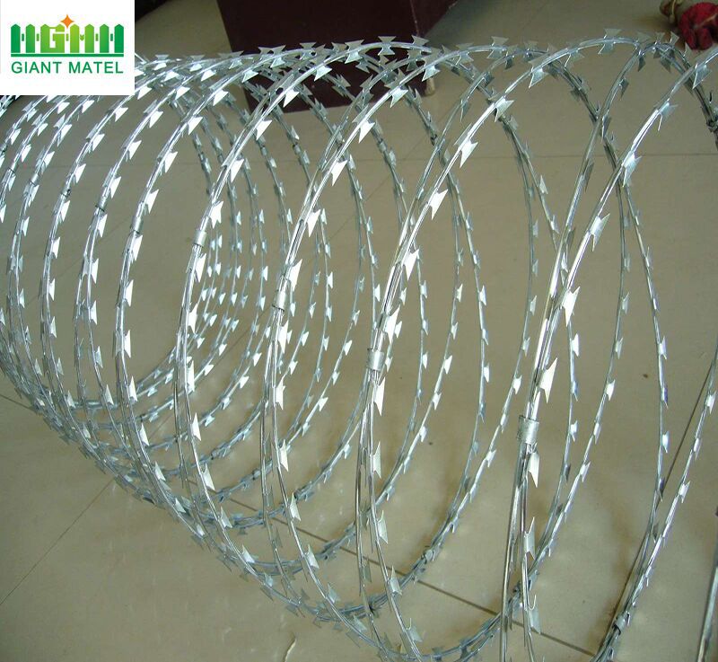 Galvanized Sharp Razor Barbed Wire High Security